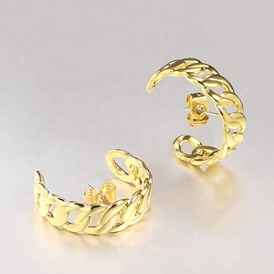 FASHION Punk Link <strong>Chain</strong> <strong>Stud</strong> <strong>Earrings</strong> for Women Accessories Gold Color Small Hip Hop Earings Fashion Jewelry Kolczyki E191120 - Product Image 5