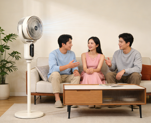 Ventilador de Pie Silencioso y de Bajo Consumo, 220-240V, Temporizador de 7H y Cabezal Ajustable para Sala de Estar o Dormitorio - Product Image 3