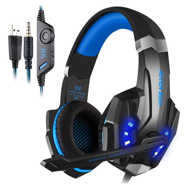KOTION EACH G9000 3.5mm Game Gaming Headphone Headset with Microphone LED Lights