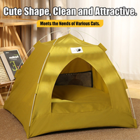 Lit de tente pliable et portable pour animaux de compagnie, abri intérieur/extérieur pour chats et chiens, nid en forme de dôme, taille moyenne