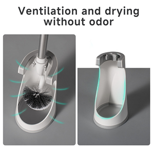 HOLAMOPA Porte-brosse de toilette avec support Conception détachable pour un nettoyage en profondeur Accessoires de salle de bain durables réutilisables - Product Image 4