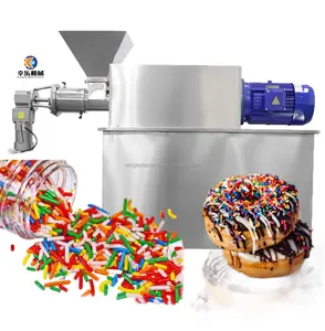 Hochwertige Faden nudeln schokoladen zuckerfreie Kuchen Donuts farbige Streu sel Konfetti machen Granulat Extruder Maschine