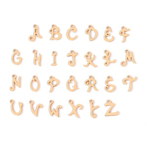 High Polished Monogram Jewelry Diy Jewelry Stainless Steel <b>Initial</b> Letters - Product Image 1