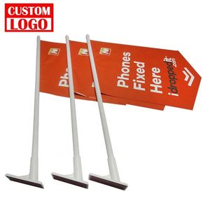 Hot Selling Custom Wall Flag Shop Advertising Promotion 30 Degree Wall Flag With <b>Holder</b> - Product Image 6