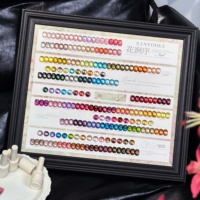 Collection de 56 couleurs de vernis gel effet œil de chat avec nuancier, perles de verre cristallines, kit de vernis gel pour nail art, prix d'usine pour salon de beauté