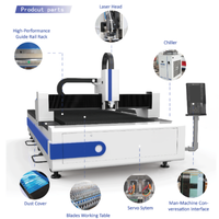 Découpeuse laser CNC pour métal 1500W-6000W, machine de découpe laser à fibre 3015 pour la fabrication et le traitement des métaux
