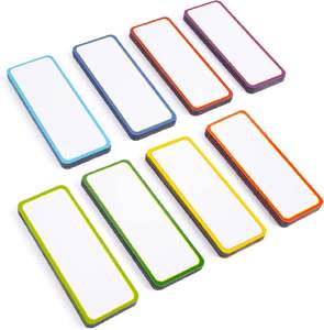 Étiquettes magnétiques effaçables à sec, bandes réutilisables pour la salle de classe, la maison, le bureau, le garage, cartes vierges effaçables et inscriptibles, étiquettes nominatives - Product Image 1