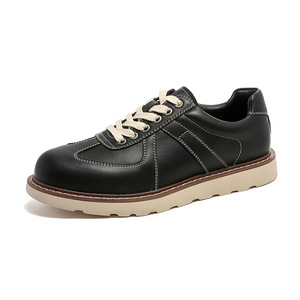 2025 automne hommes fond épais Style britannique étudiants <span class=keywords><strong>petites</strong></span> chaussures en cuir Oxford fond blanc à lacets mode tendance chaussures - Product Image 6