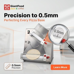 Machine à rouler la pâte commerciale GIANTFOOD DR-2A en acier inoxydable, laminoir à pâte à <span class=keywords><strong>pizza</strong></span> électrique/gaz 220V 120 pièces/heure - Product Image 6