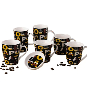 Taza de Café de Cerámica de 11 oz con Diseño de Puntos Verdes, con Cuchara, Apta <span class=keywords><strong>para</strong></span> Microondas y Lavavajillas, Decoración <span class=keywords><strong>para</strong></span> el Hogar y el Jardín - Product Image 3