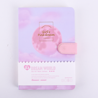 Journal à boucle magnétique à couverture rigide de qualité supérieure 32K Space Cover Pink Fantasy Notebook avec reliure thermique en papier durable