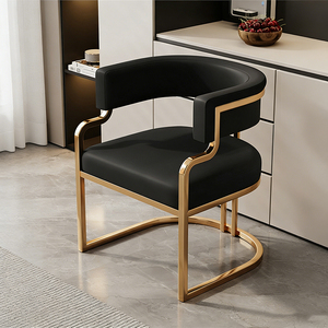 Silla <span class=keywords><strong>de</strong></span> Comedor <span class=keywords><strong>de</strong></span> Lujo con Respaldo Acolchado y Estructura <span class=keywords><strong>de</strong></span> Acero al Carbono Premium, Ligera, para Hogar y Oficina - Product Image 4