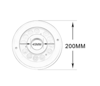 Projecteur LED RGB immergé haute puissance 24W en acier inoxydable 316 IP68 pour fontaine, jardin, bassin et piscine