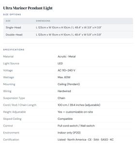 Suspension Linéaire Industrielle Rétro en Métal et Acrylique, LED, Hauteur Réglable, <span class=keywords><strong>pour</strong></span> Salle à Manger, Cuisine, Café, Bar, Cage à Chaînes - Product Image 4