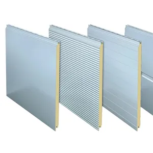 Ligero/ignífugo Instalación rápida Fácil de instalar Panel sándwich de PU Panel de cámara frigorífica de 50mm para pared interior Exterior al aire libre