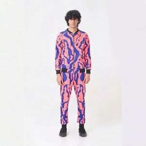Ensemble de survêtement pour homme, design tendance, hiver, décontracté, respirant, écologique, uni, veste à fermeture éclair légère à manches longues, pantalon de survêtement - Product Image 1