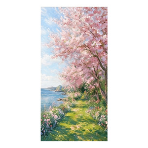 Hand Painted Oil <b>Painting</b> Floral Landscape 3D Textured Wall Art <b>For</b> Entryway Decor With Wood <b>Frame</b> Metal Outer <b>Frame</b> - Product Image 5