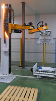 Robot de palettisation industriel de type colonne, machine de palettisation automatique pour sacs tissés avec pince à fourches pour ligne d'empilage de sacs