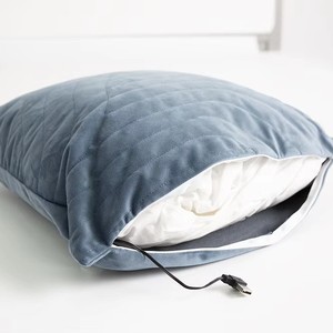 Heated Pillow With USB Power Bank Thickened Winter Chair <b>Cushion</b> Square Extra Soft Polyester Filling Solid Color - Product Image 3
