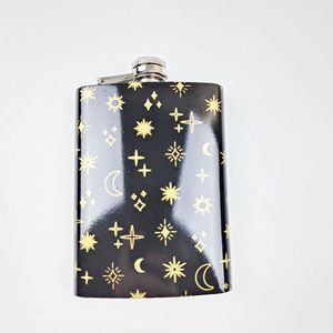 Mini frascos de <span class=keywords><strong>whisky</strong></span> de acero inoxidable de cuero y Metal con revestimiento ostentoso para bodas, novias, damas de honor, viajes de Camping - Product Image 3