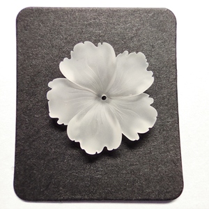 F234 24mm\26mm\<b>28mm</b>\30mm Plain Plain CN Quartz White CN 24-30mm Frosted Flower Shape Loose Gemstone F234 - Product Image 3