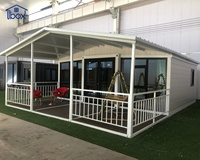 Maison conteneur modulaire pliable et extensible de type économique, avec balcon, aménagement personnalisable, 20 pieds ou 40 pieds, pour ferme ou complexe hôtelier