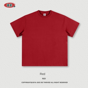 Camiseta de Verano Casual Holgada para Hombre, Nueva Moda 2026, Marca de Alta Calidad, 345G, Algodón Sólido, Cuello Redondo, Manga Raglán, Origen - Product Image 6