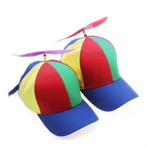 FF1102 6 패널 무지개 Snapback 야구 모자 태양 보호 여행 귀여운 스포츠 모자 분리형 성인 키즈 프로펠러 모자