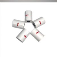 Papier thermique adhésif thermique pour caisse enregistreuse 57x60mm Rouleau de papier thermique OEM 57mm