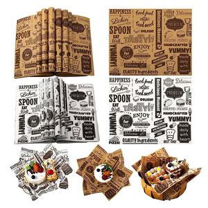 Eco-Friendly PE Coated Baking Paper for Hamburger <b>Noodle</b> Candy Snack Wrapping | Food Grade Greaseproof Custom Print Packaging - Product Image 3