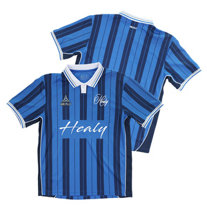 Camiseta de Fútbol Retro con Cuello Polo a Rayas Personalizada HEALY, Camiseta de Fútbol Vintage Ligera para Hombre - Product Image 1