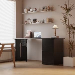 Italian Rock Plate Desk Designer Black Boss Desk Juego de sillas ejecutivas Oficina Apartamento Recepción Villa - Product Image 2