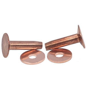 Rivets et goujons en laiton et cuivre 12x4x12mm pour ceintures en cuir, vêtements, vestes et boutons de jeans - Product Image 1