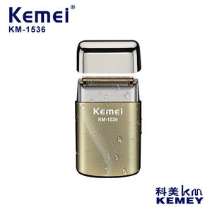 Afeitadora Eléctrica Kemei Km-1536, Cuerpo Metálico Dorado, Doble Cuchilla, Resistente al Agua IpX7, Recortadora de Barba para Hombre, Carga Tipo C - Product Image 4