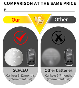Pile bouton au lithium 3V CR1620 60mAh pour l'électronique grand public, télécommandes de voiture, jouets, montres - Product Image 5
