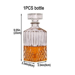 1 Decantador de Cristal de 33.8 oz con Diseño de Diamantes y Estampado Dorado para Whisky, <span class=keywords><strong>Bourbon</strong></span> y Licores - Product Image 2
