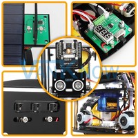 Kit de Démarrage Robot ESP32 à Recharge Solaire Complet DIY pour Électronique, Robot d'Intelligence Artificielle