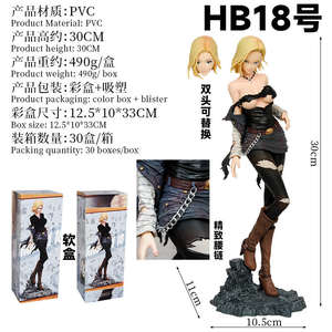 Figura de Acción de Android 18 de DBZ con Rostros Intercambiables y Atuendo Dañado por Batalla, Coleccionable de PVC Premium para Fanáticos del Anime - Product Image 2