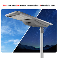 Lampe LED solaire tout-en-un de qualité supérieure 50W 60W, super lumineuse, pour routes extérieures