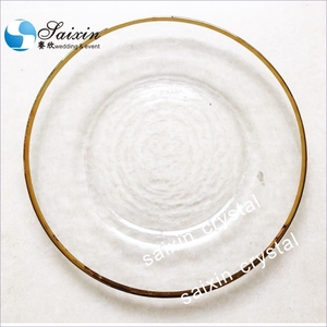 จานรองแก้วแต่งงานราคาส่งถูก สีเงินขอบโรสโกลด์ - Product Image 5