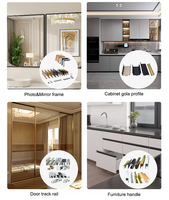 Profilé en aluminium de la série 6000, épaisseur personnalisée, avec rainure usinée, longueur maximale 6 m, pour cadres décoratifs