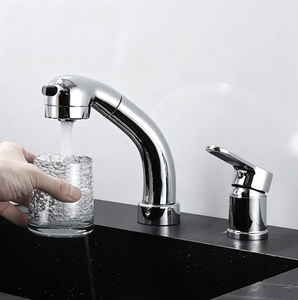 Robinet de cuisine moderne monocommande en acier inoxydable 304 avec douchette extractible et cartouche céramique, à poser sur plan - Product Image 1