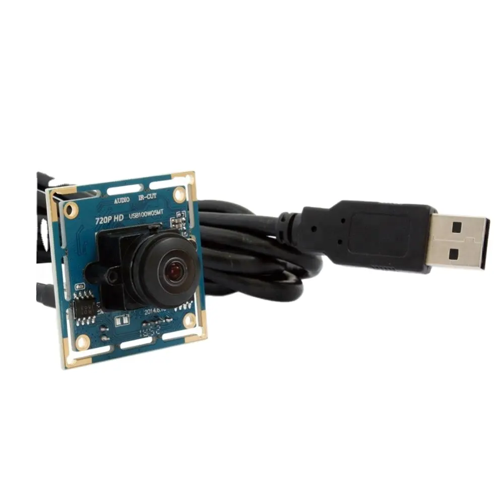ELP 720P HD Mini usb camera module wide angle M12 fisheye lens CCTV CMOS Camera module for industrial machine vision