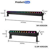 12*2W 24*2W LED RGBW 4IN1 DMX batterie lampe de lavage mural projecteurs pour DJ Disco Party scène effet de lumière pour Dance Bar vacances