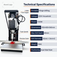 Tragbare Holzscharnier-Bohrmaschine 220V Möbel-Schranktür-Bohrausrüstung OEM ODM