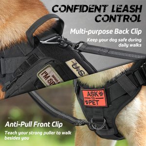 Arnés para perro con asa grande, chaleco sin tirones para mascotas, paneles ajustables, táctico, para entrenamiento, caza y caminar - Product Image 3