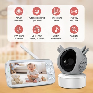 Cámara de Vigilancia para Bebés con Video y Audio, Fabricación OEM en China, WiFi 1080P, Visión Nocturna, Detección de Llanto, Monitores para Bebés y Mascotas de 5 Pulgadas - Product Image 2