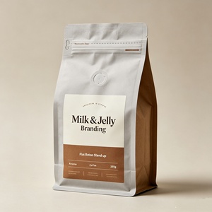 Customizable Patterns Graffiti Flat Bottom Coffee <b>Beans</b> Packaging <b>Bags</b> With Valve and Zipper Coffee <b>Bag</b> - Product Image 1