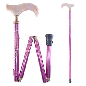 Bastón exclusivo de aluminio de cinco pliegues con diseño tallado único - Product Image 4