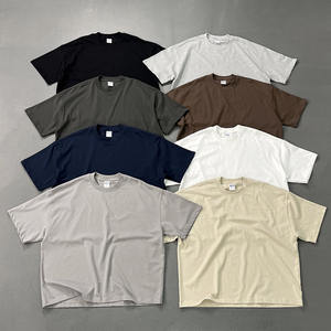ET-054 T-shirt da <span class=keywords><strong>Uomo</strong></span> di Alta Qualità Taglio Corto Vestibilità Ampia e Squadrata Casual Oversize 100% Cotone Grezza Personalizzata - Product Image 1